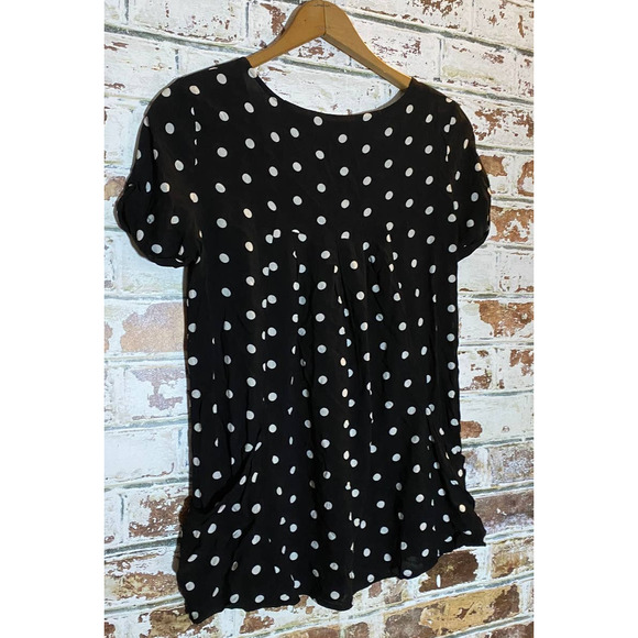 Anthropologie Holding Horses Oversized Lightweight Rayon Polka Dot Tunic Top - Picture 8 of 8